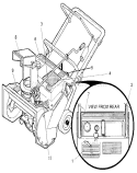 Decals Diagram and Parts List for 536884251  Craftsman Snow Blower