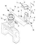 Discharge Chute Diagram and Parts List for 536884251  Craftsman Snow Blower