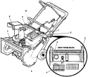 Decals Diagram and Parts List for 536884351  Craftsman Snow Blower