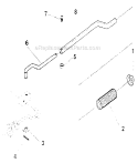 Chute_Control Diagram and Parts List for 536884430  Craftsman Snow Blower