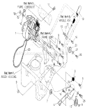 Engine And Drive Diagram and Parts List for 536884431  Craftsman Snow Blower
