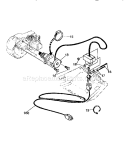 Electric Start Assembly Diagram and Parts List for 536884581  Craftsman Snow Blower