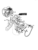 Engine/Drive Assembly Diagram and Parts List for 536884581  Craftsman Snow Blower