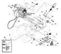 Engine And Drive Diagram and Parts List for 536884670  Craftsman Snow Blower