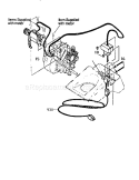 Electric Start Assembly Diagram and Parts List for 536884681  Craftsman Snow Blower