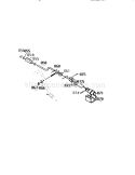 Chute Control Rod Assembly Diagram and Parts List for 536884781  Craftsman Snow Blower