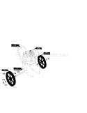 Wheel Assembly Diagram and Parts List for 536884791  Craftsman Snow Blower