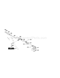 Chute Control Rod Assembly Diagram and Parts List for 536884791  Craftsman Snow Blower