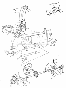 Page D Diagram and Parts List for 536884811  Craftsman Snow Blower