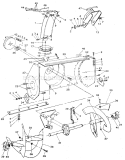 Auger Housing Assembly Diagram and Parts List for 536885010  Craftsman Snow Blower