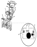 Decal Assembly Diagram and Parts List for 536885030  Craftsman Snow Blower
