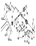 Chute Control Rod Diagram and Parts List for 536885030  Craftsman Snow Blower
