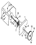 Drive Component Diagram and Parts List for 536885030  Craftsman Snow Blower