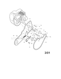 Engine Assembly Diagram and Parts List for 536885170  Craftsman Snow Blower