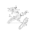 Frame Components Assembly Diagram and Parts List for 536885170  Craftsman Snow Blower