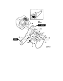 Engine Assembly Diagram and Parts List for 536885180  Craftsman Snow Blower