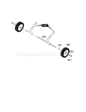 Wheels Diagram and Parts List for 536885180  Craftsman Snow Blower