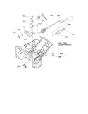 Chute Rod Assembly Diagram and Parts List for 536885180  Craftsman Snow Blower