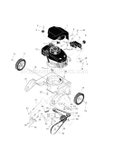 21" 3.8Hp Drive Component Diagram and Parts List for 536885201  Craftsman Snow Blower