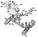 Frame Assembly Diagram and Parts List for 536885210  Craftsman Snow Blower