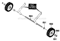 Wheel Assembly Diagram and Parts List for 536885210  Craftsman Snow Blower