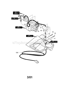 Electric_Start_Assembly Diagram and Parts List for 536885212  Craftsman Snow Blower
