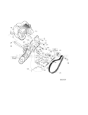 21" 5Hp Engine Drive Diagram and Parts List for 536885213  Craftsman Snow Blower