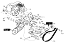 Engine Drive Assembly Diagram and Parts List for 536885214  Craftsman Snow Blower