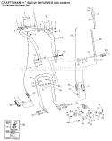 Handle Assembly Diagram and Parts List for 536885420  Craftsman Snow Blower