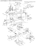 Auger Housing Assembly Diagram and Parts List for 536885420  Craftsman Snow Blower