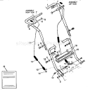 Handle Assembly Diagram and Parts List for 536885470  Craftsman Snow Blower