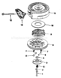 Starter 590646 (71/143) Diagram and Parts List for 536885470  Craftsman Snow Blower