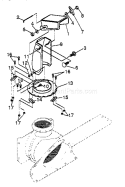 Discharge Chute Diagram and Parts List for 536885470  Craftsman Snow Blower
