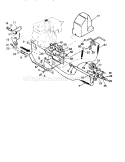 Frame Components Diagram and Parts List for 536885471  Craftsman Snow Blower