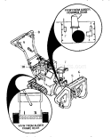 Decals Asm Diagram and Parts List for 536885472  Craftsman Snow Blower