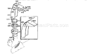 Discharge Chute Assembly Diagram and Parts List for 536885473  Craftsman Snow Blower
