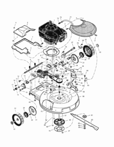 Page B Diagram and Parts List for 536885601  Craftsman Lawn Mower