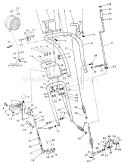 Handle Assembly Diagram and Parts List for 536885900  Craftsman Snow Blower