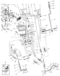 Handle Assembly Diagram and Parts List for 536885910  Craftsman Snow Blower