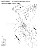 Handle Assembly Diagram and Parts List for 536885920  Craftsman Snow Blower