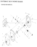 Gear Box Diagram and Parts List for 536885920  Craftsman Snow Blower