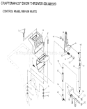 Control Panel Diagram and Parts List for 536885920  Craftsman Snow Blower