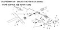 Chute Control Rod Diagram and Parts List for 536885920  Craftsman Snow Blower