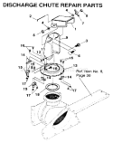 Discharge Chute Diagram and Parts List for 536885920  Craftsman Snow Blower
