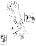 Handle Assembly Diagram and Parts List for 536885921  Craftsman Snow Blower