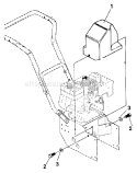 Belt Cover Diagram and Parts List for 536885921  Craftsman Snow Blower