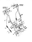 Handle Assembly Diagram and Parts List for 536886110  Craftsman Snow Blower
