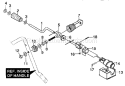 Chute Control Rod Repair Diagram and Parts List for 536886120  Craftsman Snow Blower
