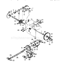Drive Components Diagram and Parts List for 536886121  Craftsman Snow Blower