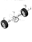 Wheel Assembly Diagram and Parts List for 536886121  Craftsman Snow Blower